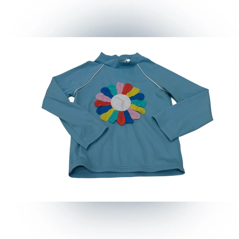 Baby Boden Girl Swim Top Rush Guard Long Sleeve 2-3